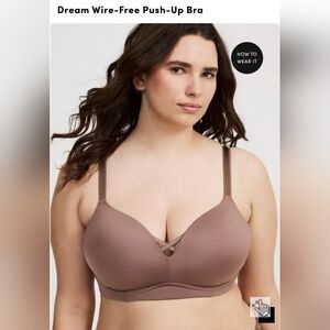 NWOT TORRID Sz 46DD Beigh Dream WIRE- FREE Push Up Bra